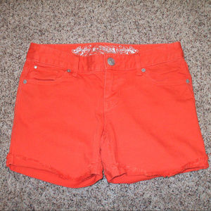 Express Cuffed Fringe Jean Shorts